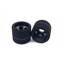 Jaco World GT/Pro 10 Spec Lilac Rear Tyres on Black Wheels (2)